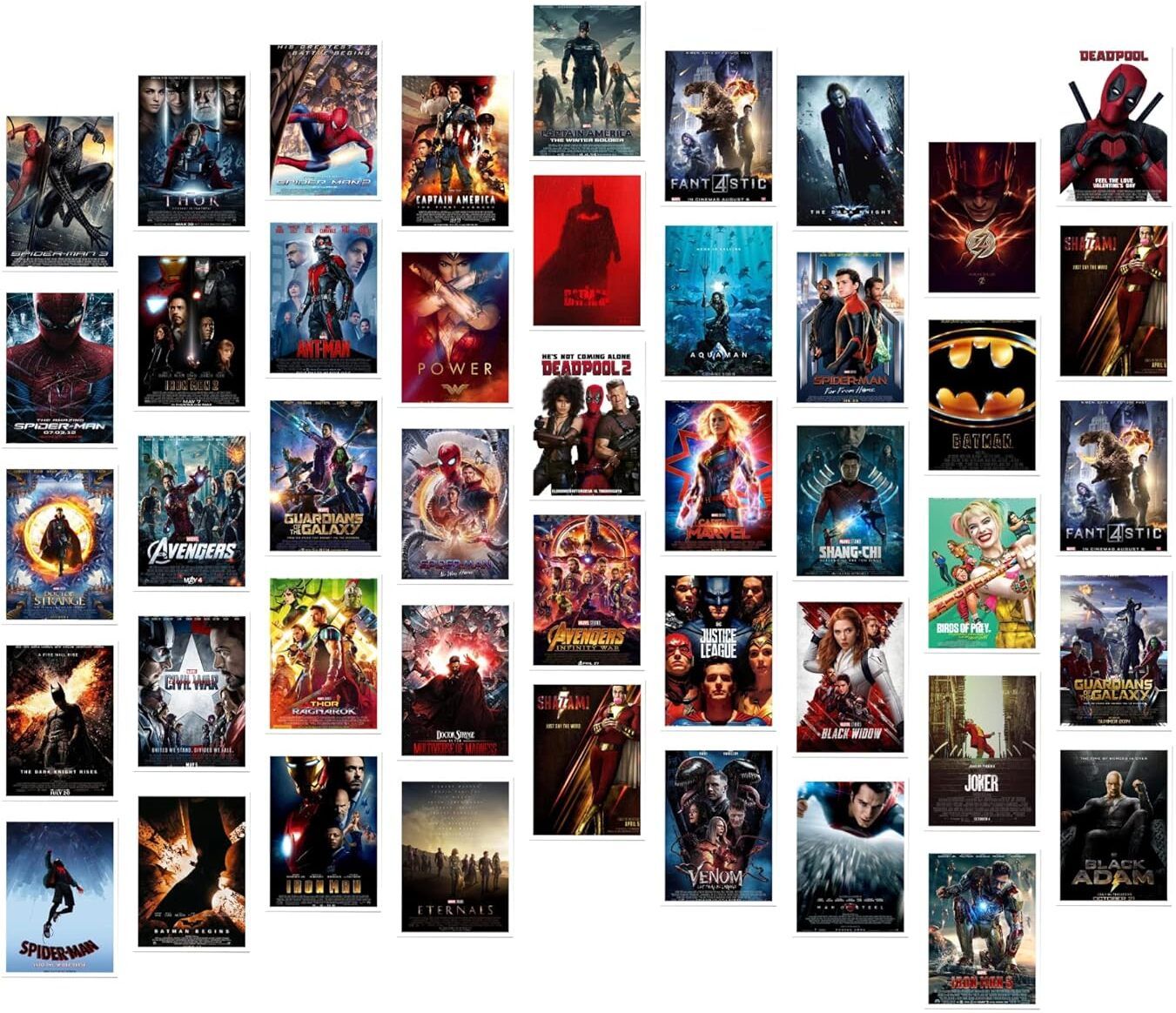 thepostermart Marvel & DC Movies Aesthetic Wall Posters Collage 50 Pieces (4 x 6 Inches) Iron Man, Captain America, Avengers Aesthetic Wall Collage Kit for Girly Home & Office Decor Fine Art Print-picture-10
