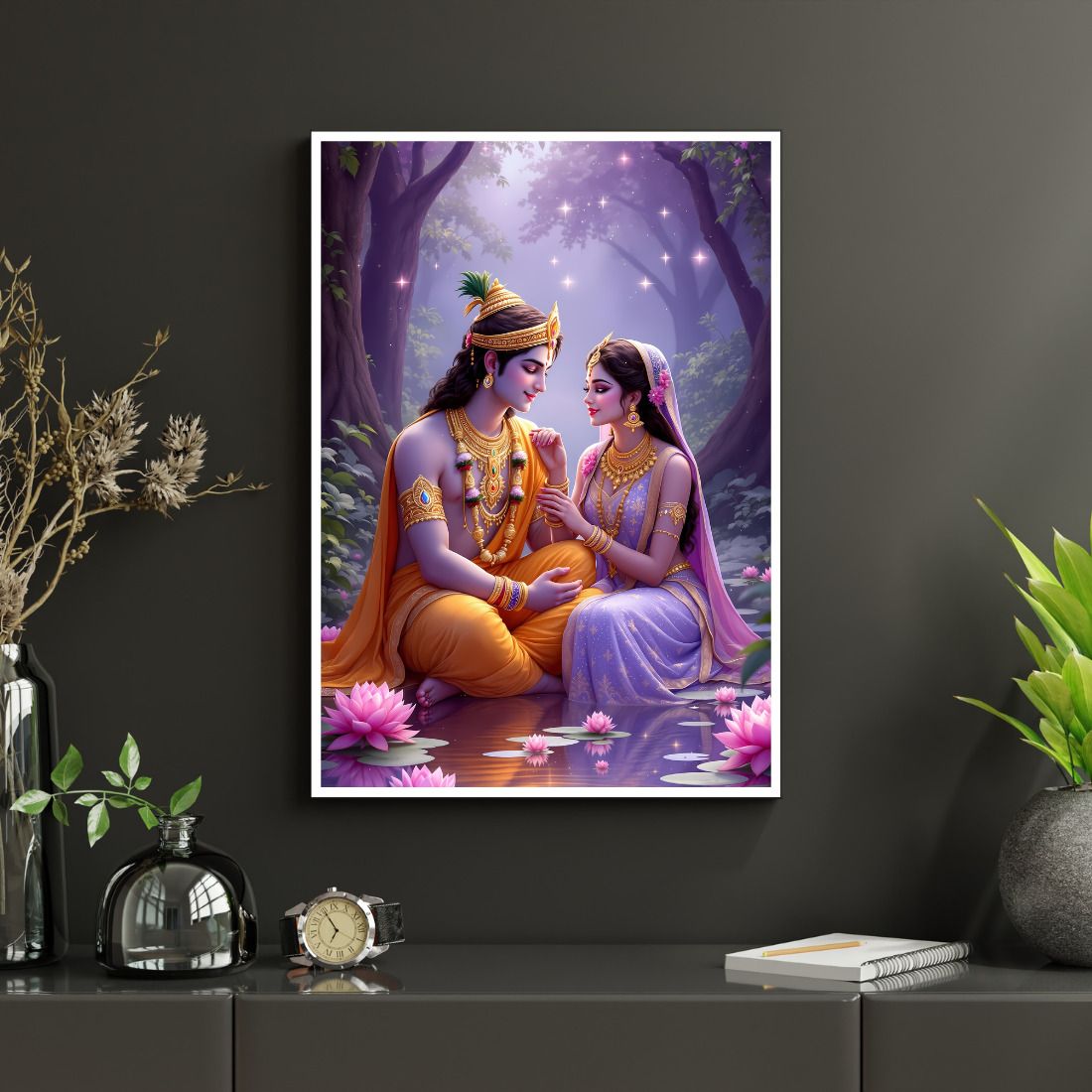 Blessings of Radha Krishna Photographic Paper-image-32