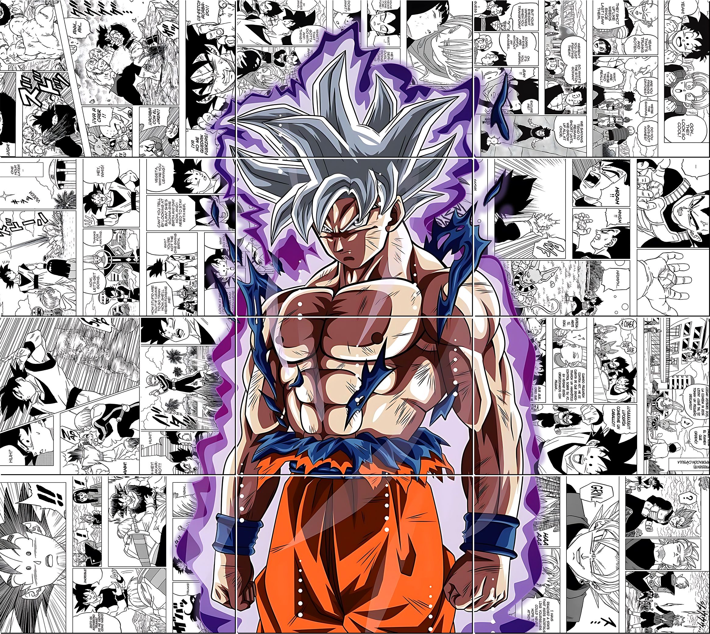 creative poster mart Goku Manga Collage Poster Set of 12 (Size A4) Premium-Quality Posters, 350GSM Paper, Dragon ball Posters For Anime Fans Fine Art Print-picture-25