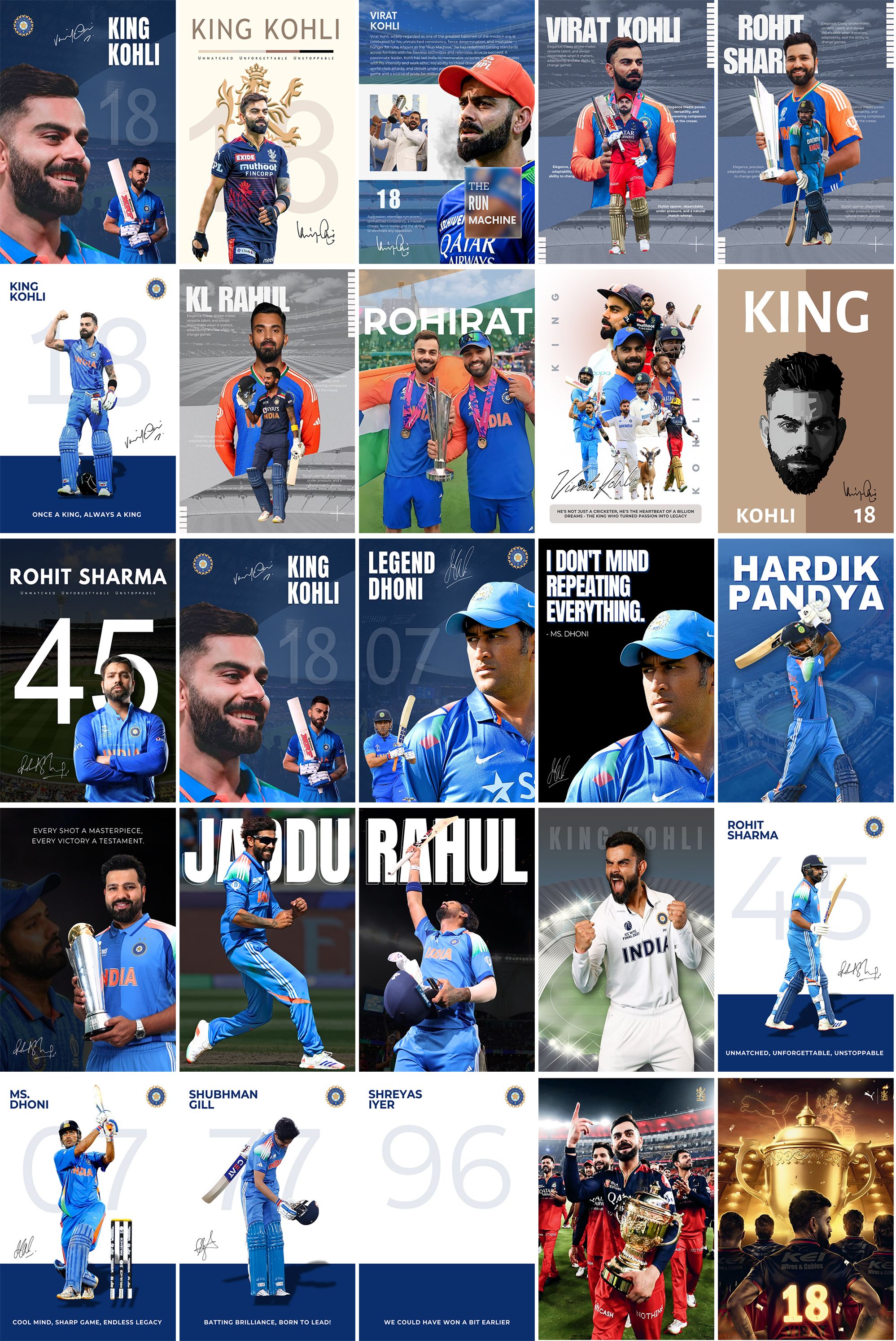 Cricket Poster Set of 25 (4x6 Inch) | Sports Aesthetic Wall Art Prints | Cricket Room Decor for Bedroom, Desk & Gallery Wall Paper Print-image-13