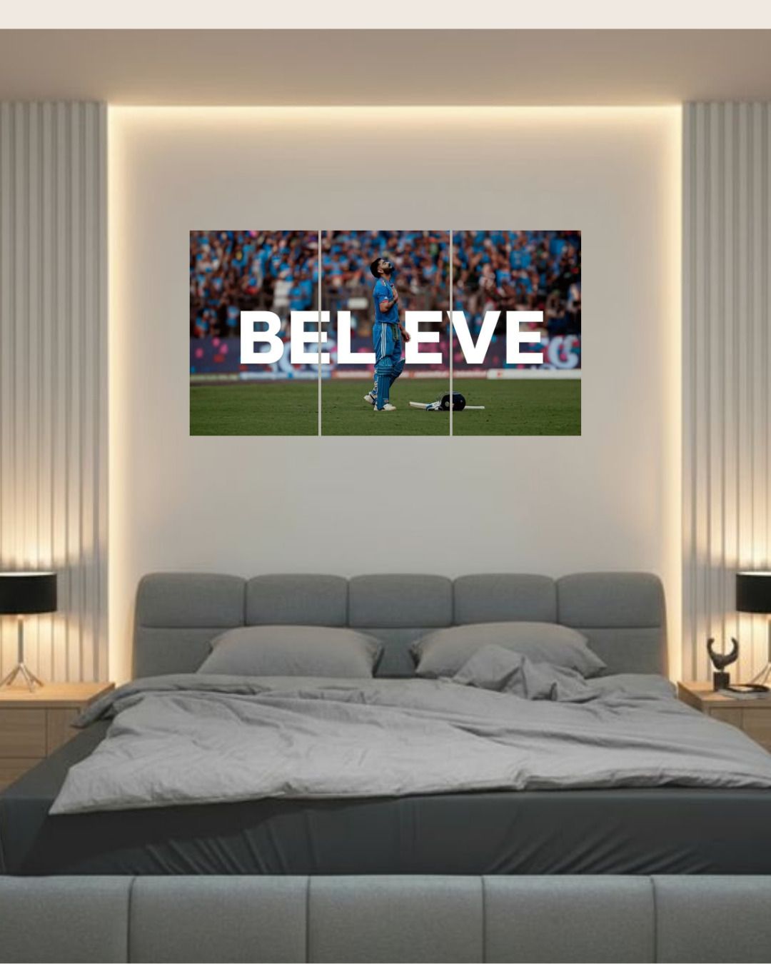 Virat Kohli Believe Motivational Poster Set of 3 (A4) | Cricket Wall Art Photographic Paper-image-26