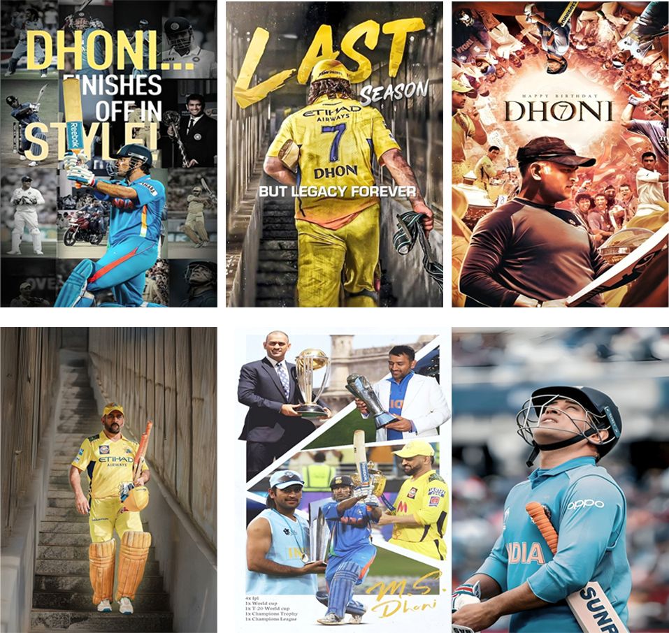 MS Dhoni Tribute A4 Poster | Premium Quality 300 GSM Paper | Motivational Cricket Wall Poster for Home & Office Photographic Paper-image-19