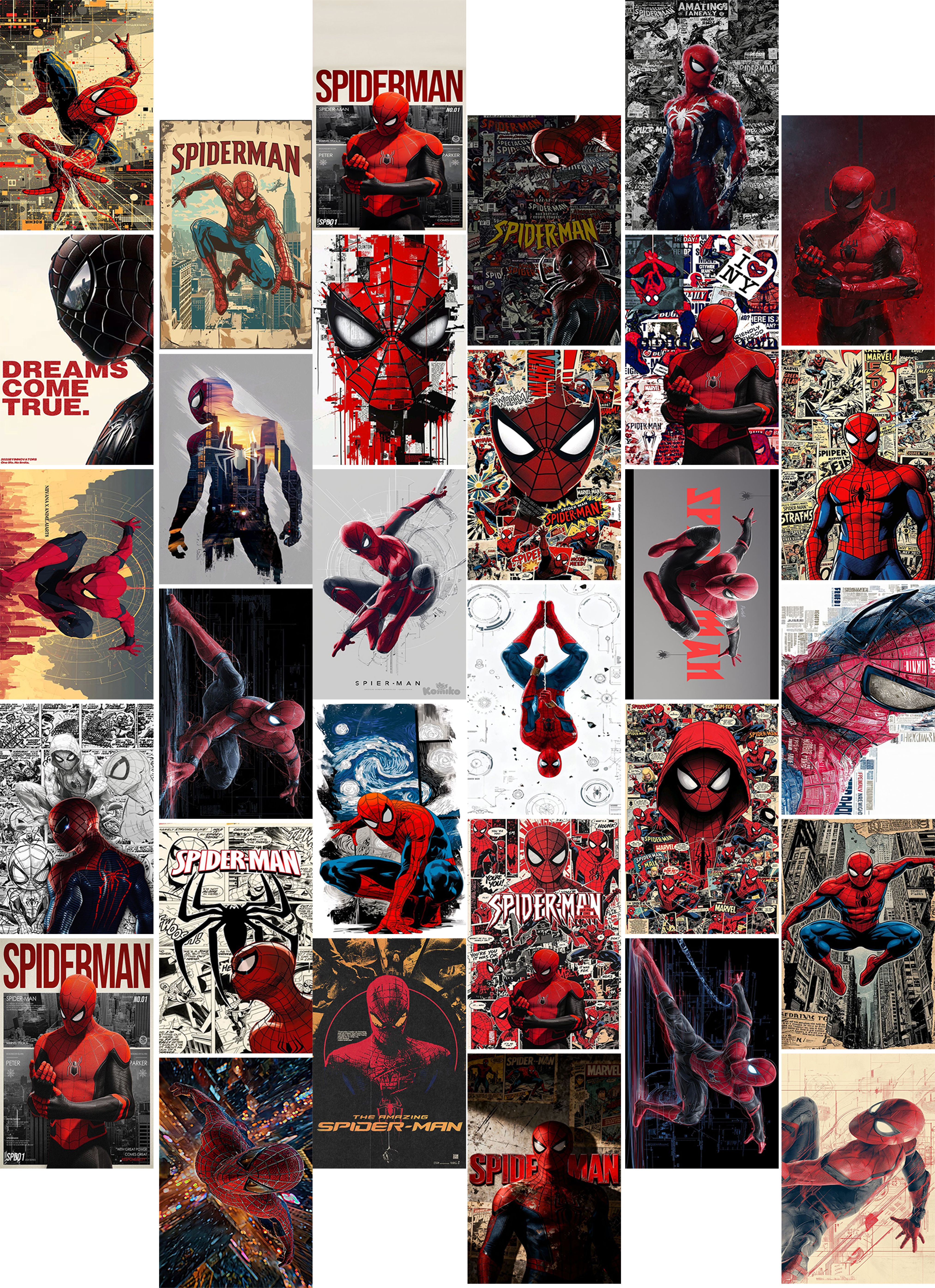 Spider-Man Poster Set of 30 (4x6 Inch) | Superhero Aesthetic Wall Art Prints | Marvel-Inspired Room Decor for Bedroom, Desk & Gallery Wall Paper Print-image-18