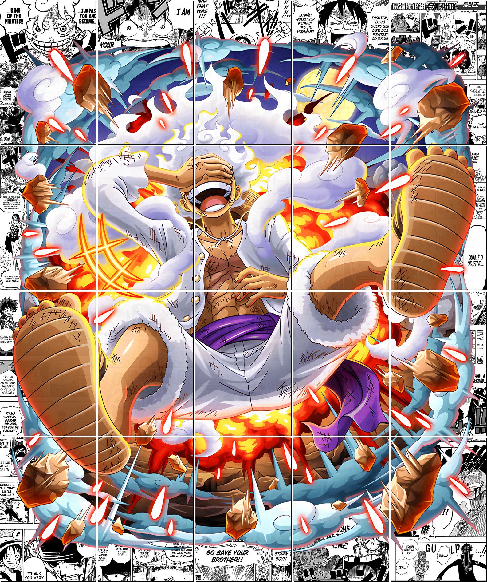 Luffy One Piece anime manga wall poster for bedroom Fine Art Print