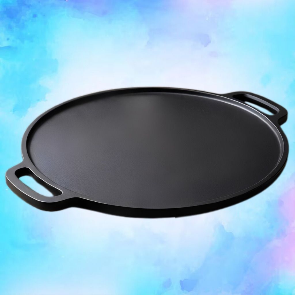Round Flat Tawa Plate for Home Kitchen Essentials Tawa 30 cm diameter with Lid-image-44