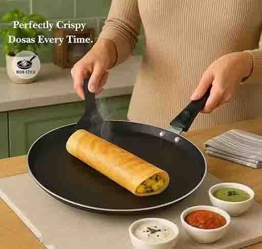 Heavy Gauge Non Stick Dosa Tawa for Dosa, Chapati & Uttapam Tawa 0.78 cm, 12.5 cm diameter-image-35