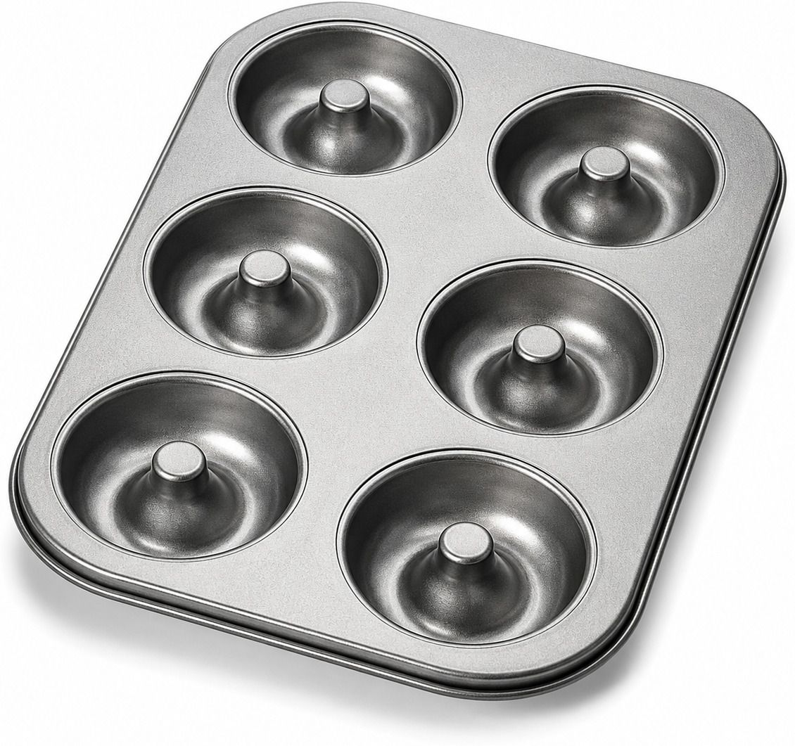 6 Cavity Donut Baking Pan Non Stick Carbon Steel Doughnut Mold Tray Donut Maker-image-41