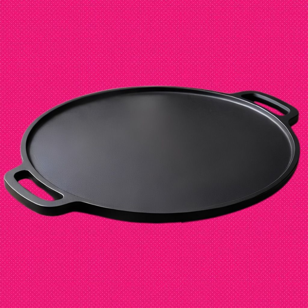 Professional Flat Tawa with Comfortable Side Handles Tawa 30 cm diameter with Lid-image-35