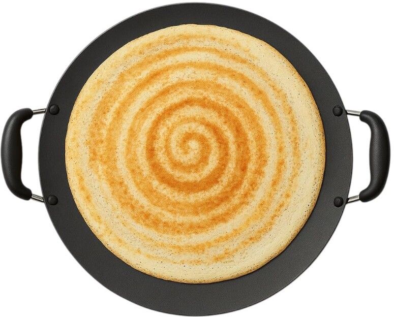 Round Patri Tawa Multi-Purpose Roti and Chapati Tawa Dosa Tawa Tawa 30 cm diameter with Lid-image-49