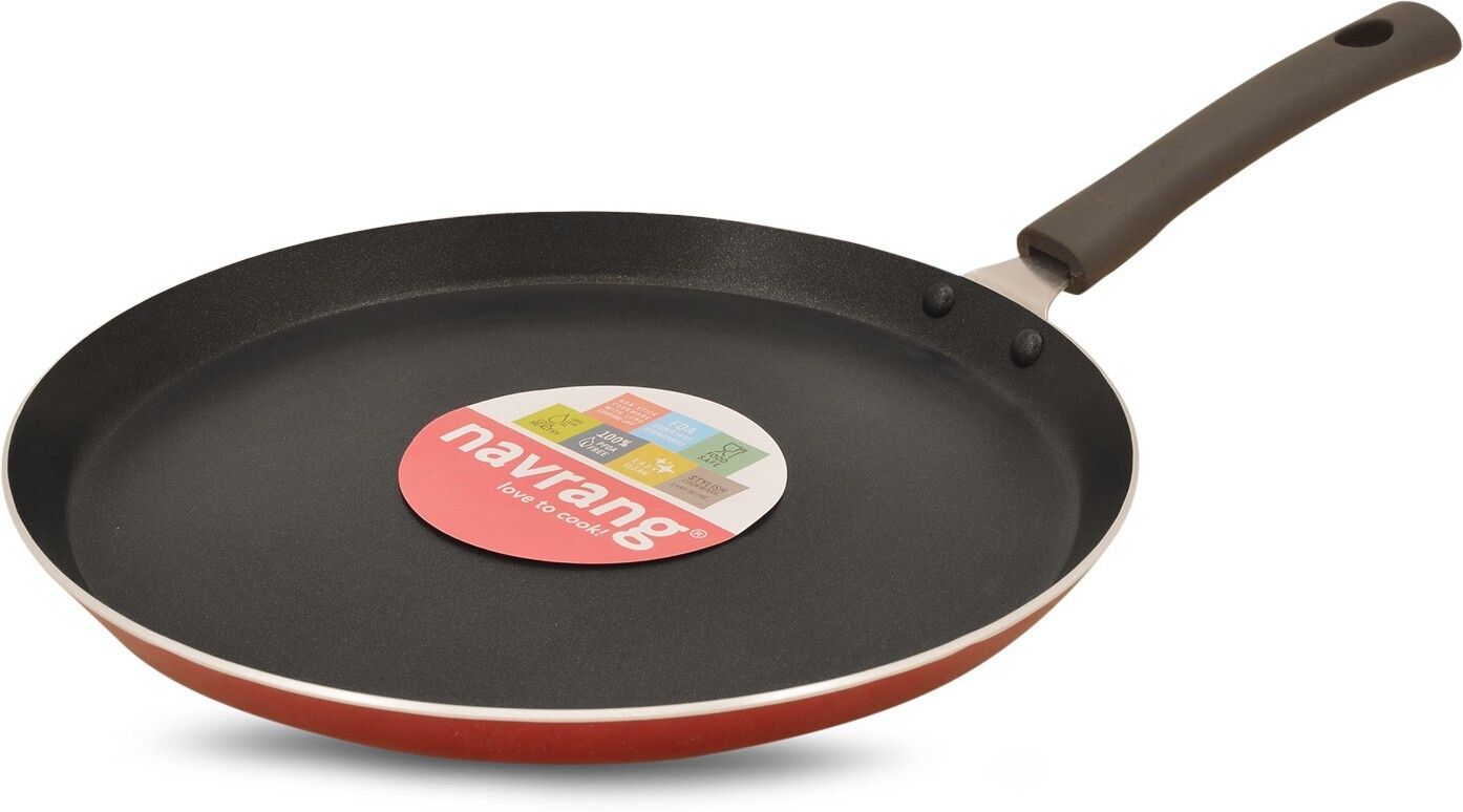 navrang NONSTICK DOSA TAWA 275MM, NON INDUCTION,RED Tawa 27.2 cm diameter-picture-25