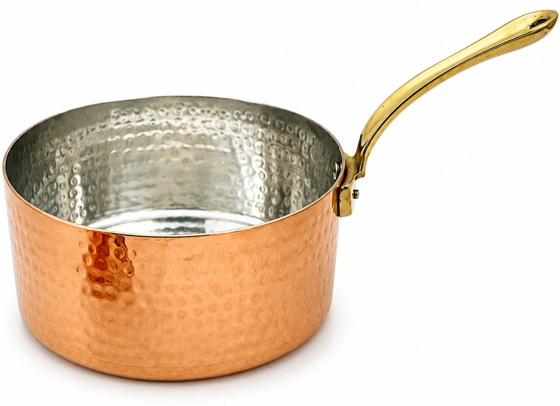 Copper Saucepan with Inside Tin Kalai Lining & Brass Tea Strainer | Chai Pan Set Sauce Pan 9.5 cm diameter 1.1 L capacity-image-12