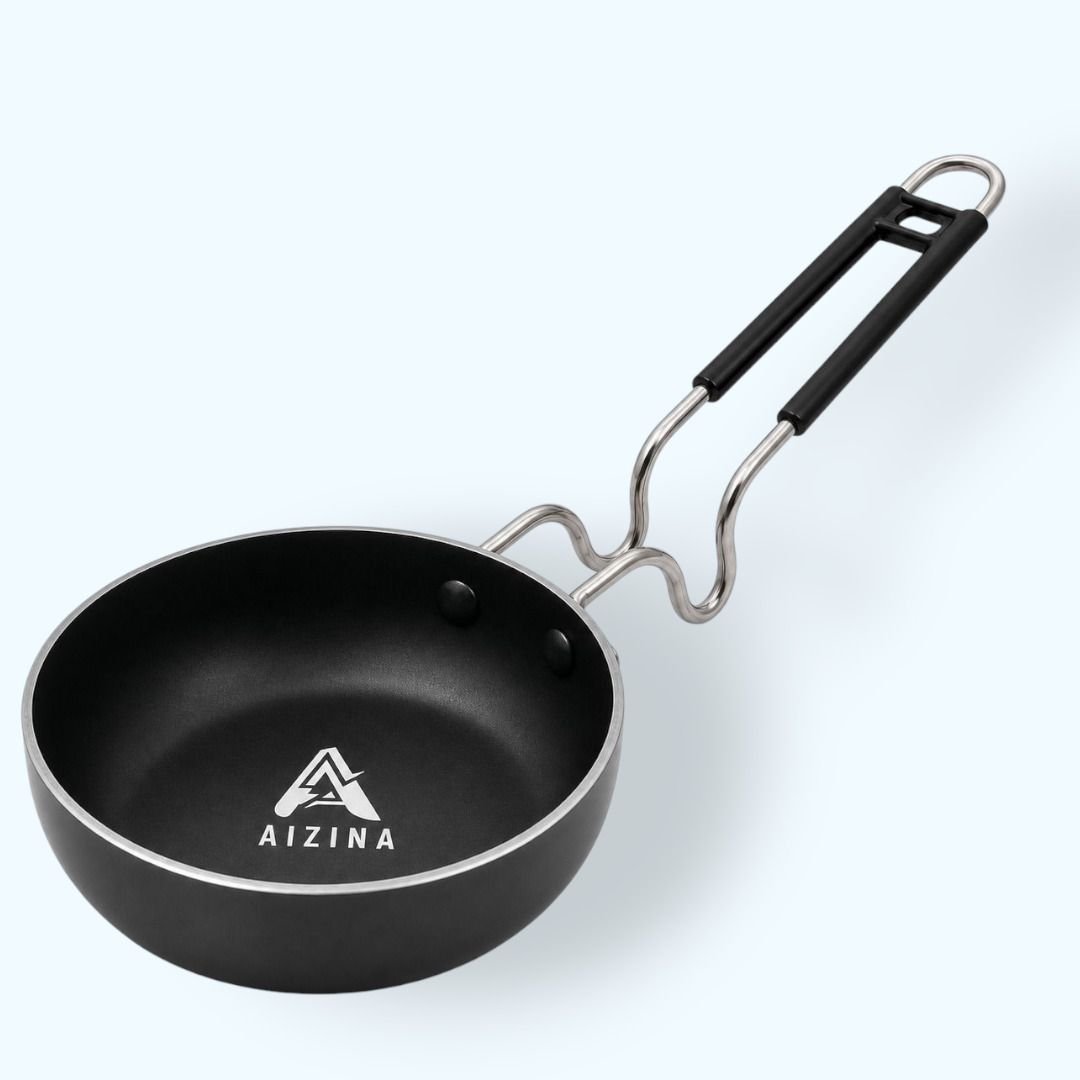 Mini Kitchen Iron Tadka Pan Small Fry Pan Tempering Cooking Pan Handle_Z9 Tadka Pan 34 cm diameter 0.3 L capacity-image-17