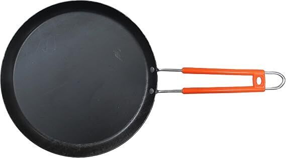 Heavy Cast Iron - 9-Inch, Non-Stick, Medium Size, Induction (black Tawa 16 cm diameter with Lid-image-23