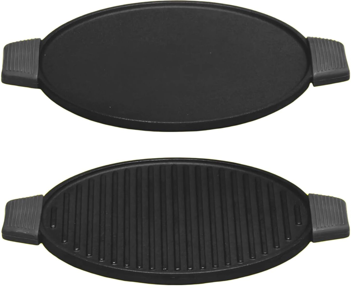 2 in 1 Cast Iron Grill Tawa Pan Reversible 30.5 cm Induction Base Tawa 30.5 cm diameter-image-15