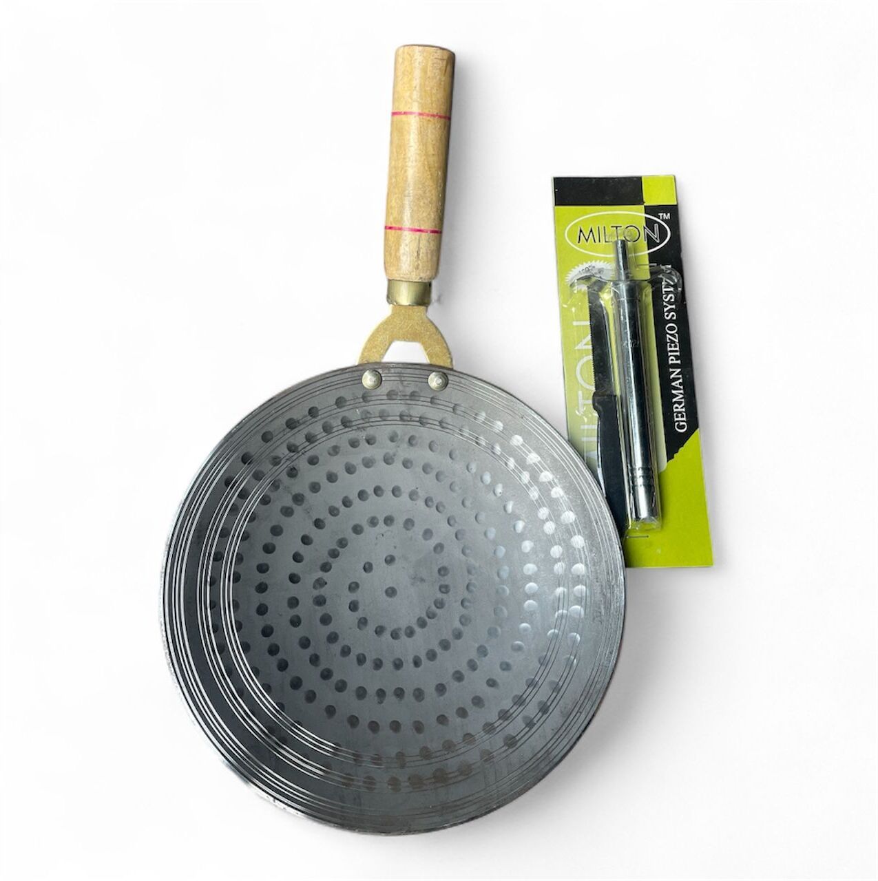 tawaa IRON ROTI TAWA WITH PURE IRON AND LIGHTER AND KNIFE SET FREE Tawa 24 cm diameter-picture-11