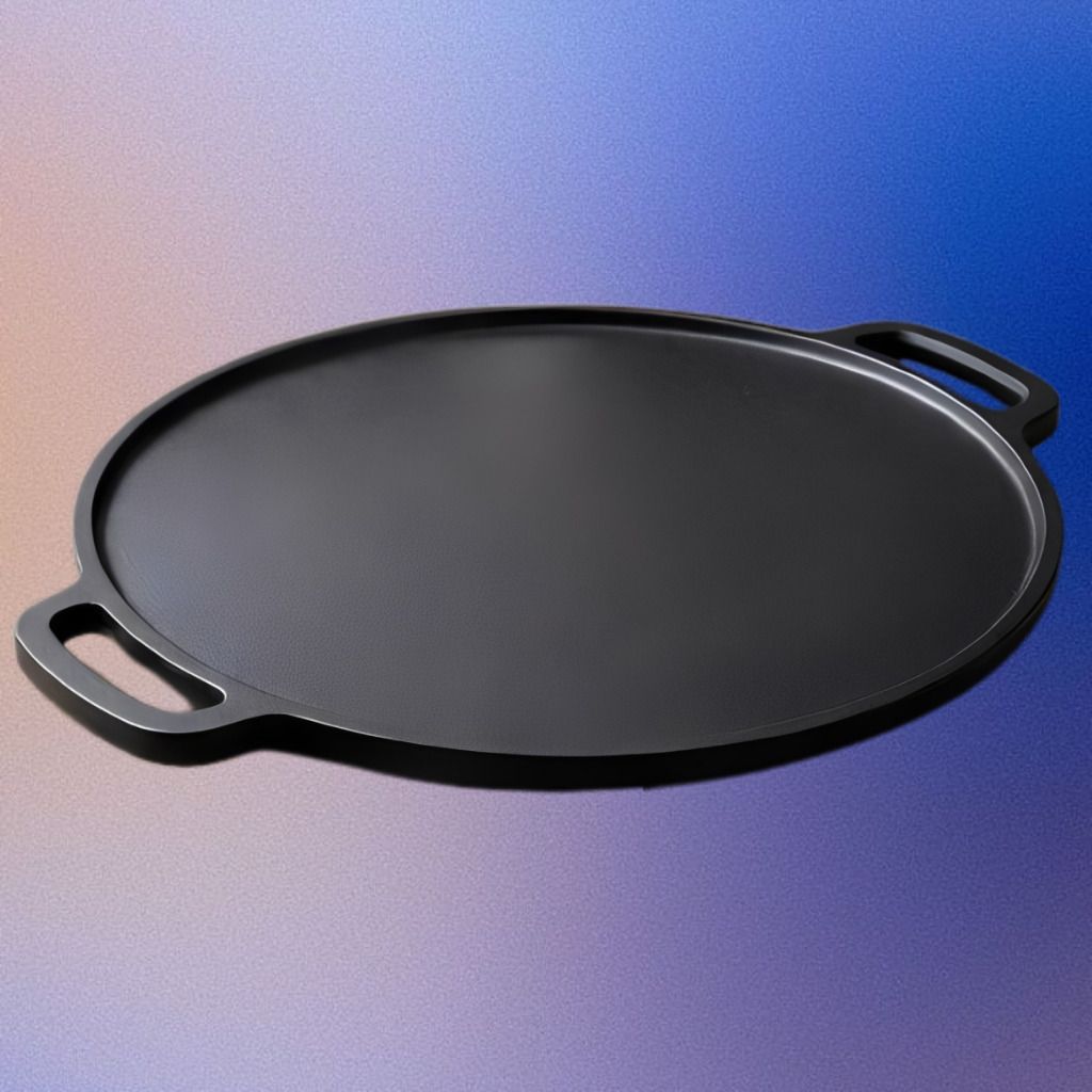 Professional Flat Surface Pan for Home Kitchen Use Tawa 30 cm diameter with Lid-image-31