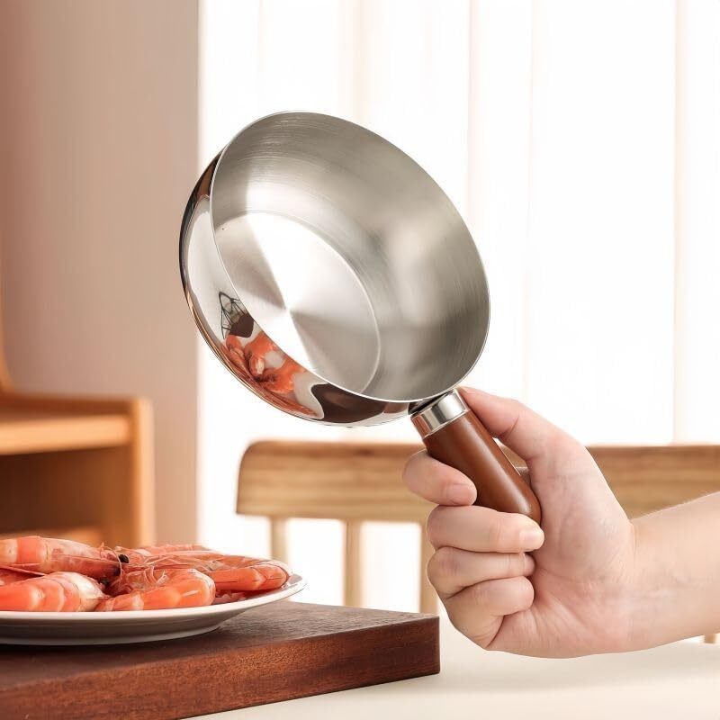 wopix Stainless Steel Milk Pan with Handle, Saucepan for Cookin. Sauce Pan 14 cm diameter 1 L capacity-picture-13