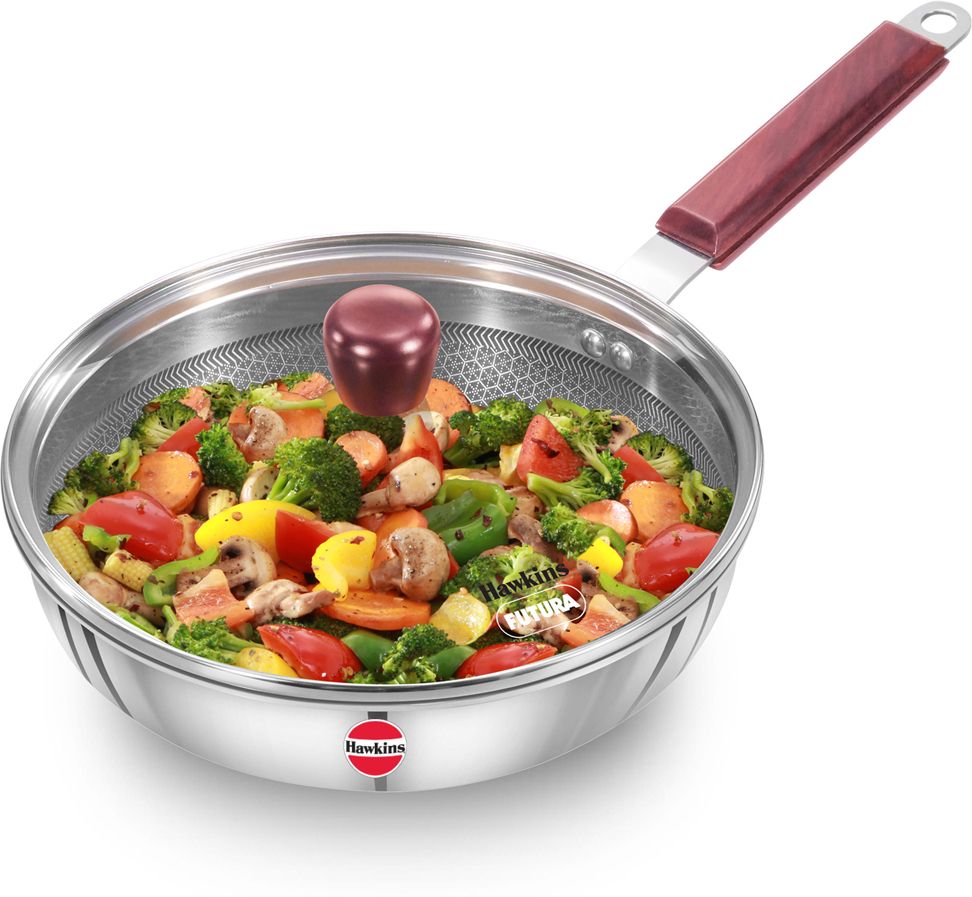 Shielded Nonstick Frying Pan with Glass Lid (NSF22G) Fry Pan 22 cm diameter with Lid 1 L capacity-image-22