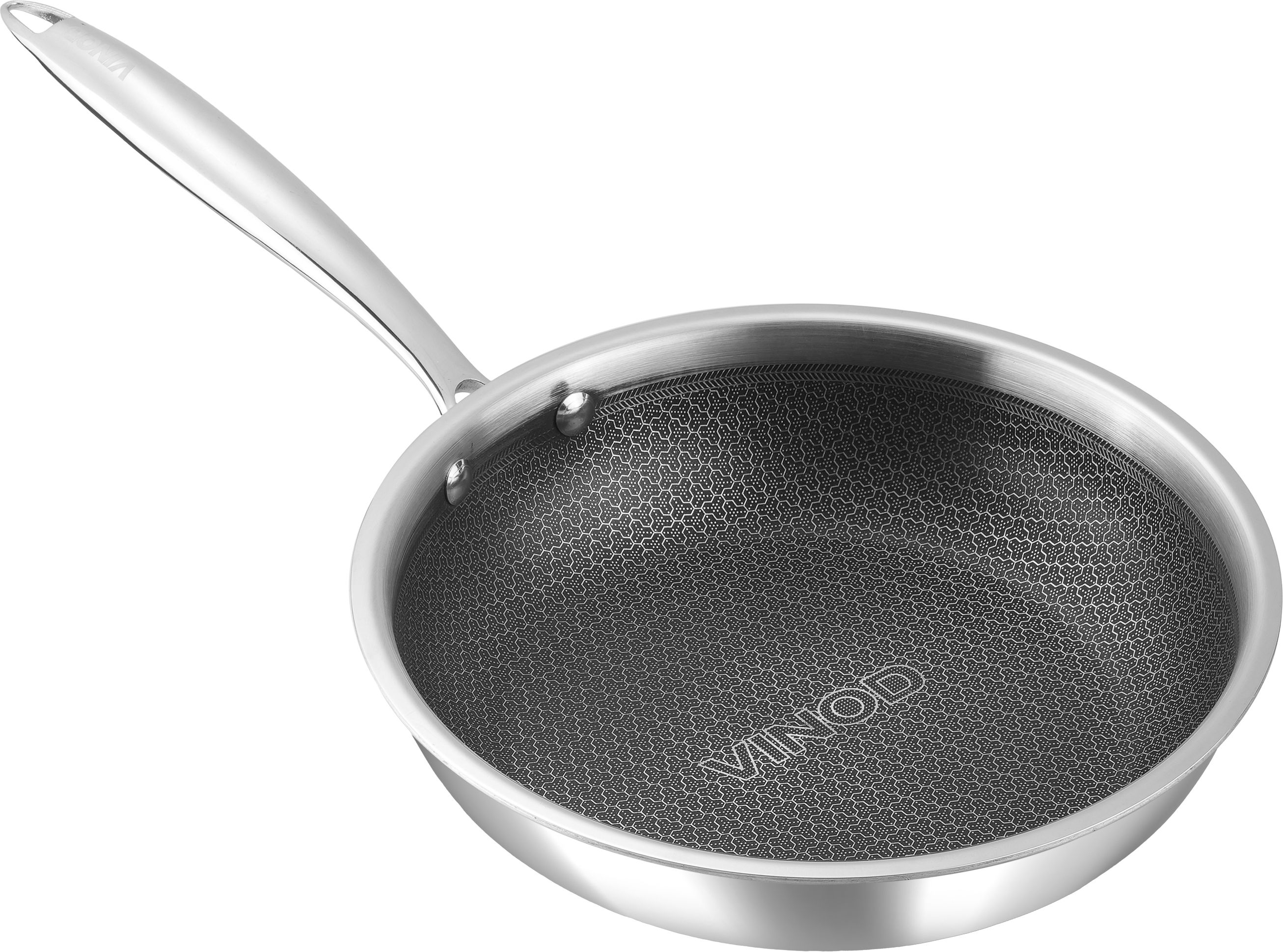 vinod Platinum Triply Stainless Steel X Fry Pan 24 cm diameter 2.2 L capacity-picture-21