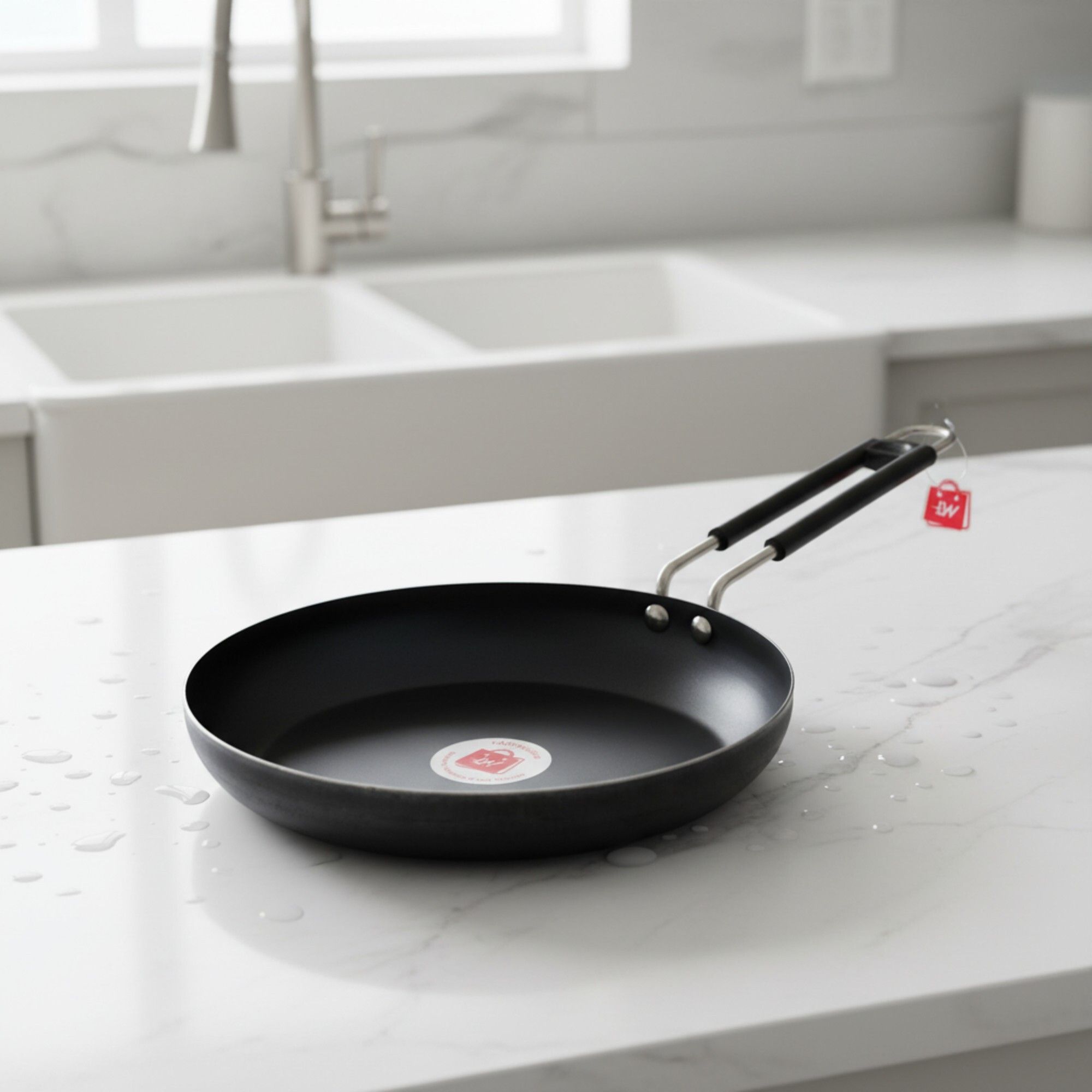 Tadka Pan 100 % Pure Iron with Grip type Handle | Flat Pan 20 cm diameter 1 L capacity-image-9