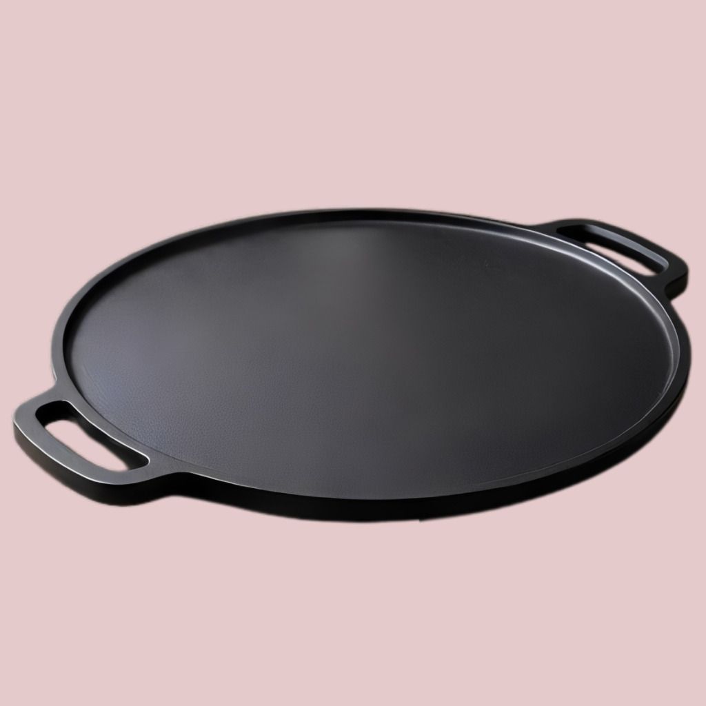 velvora Heavy Duty Round Flat Surface with Wide Cooking Space Tawa 30 cm diameter with Lid-picture-48