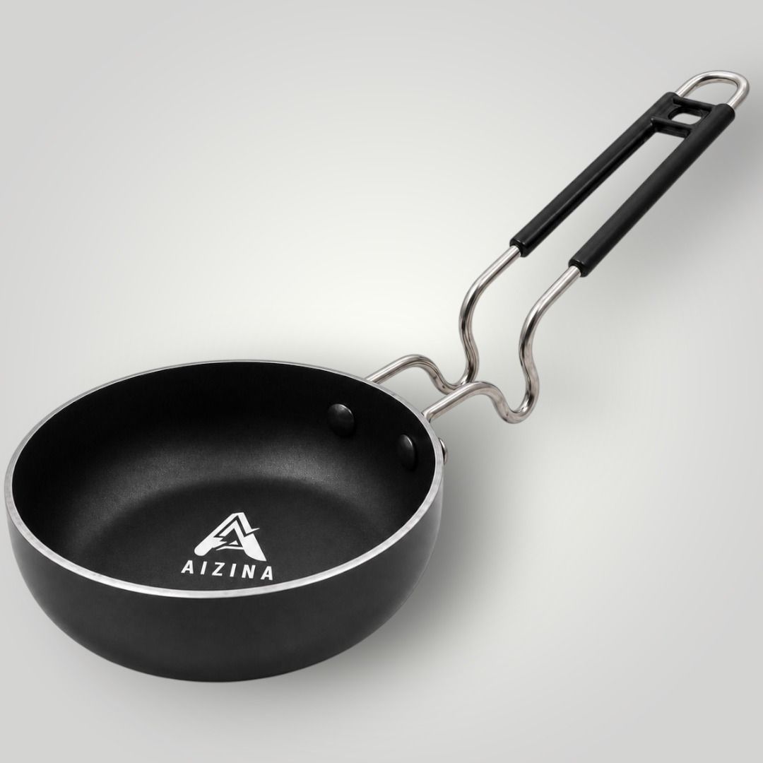 Kitchen Iron Tadka Pan Small Fry Pan Tempering Cooking Pan Handle Wala_HC Tadka Pan 34 cm diameter 0.3 L capacity-image-40
