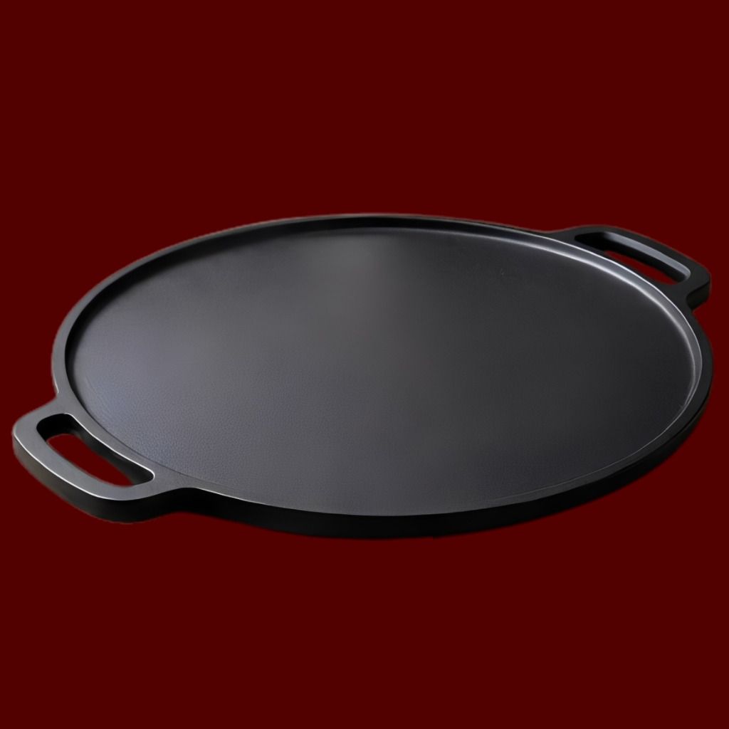 Professional Flat Cooking Surface with Strong Side Handles Tawa 30 cm diameter with Lid-image-10