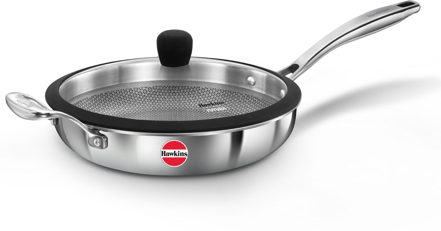 Pro Frying Pan, Shielded Nonstick Triply Fry Pan with Glass Lid (PSNF26G) Fry Pan 26 cm diameter with Lid 1.5 L capacity-image-23