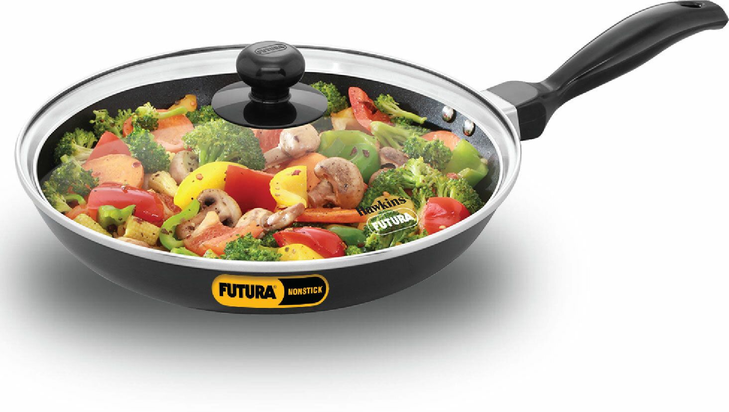 hawkins Futura Nonstick Frying with Glass Lid (NF24G) Fry Pan 26 cm diameter with Lid 1.5 L capacity-picture-17