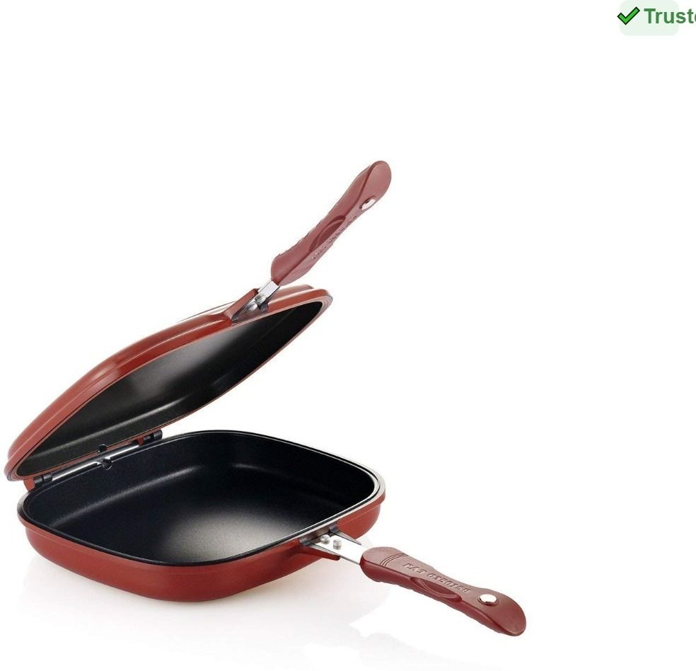 Happycall Foldable Double Sided Multi Purpose Nonstick Pan.18 Fry Pan 43 cm diameter with Lid 1 L capacity-image-45