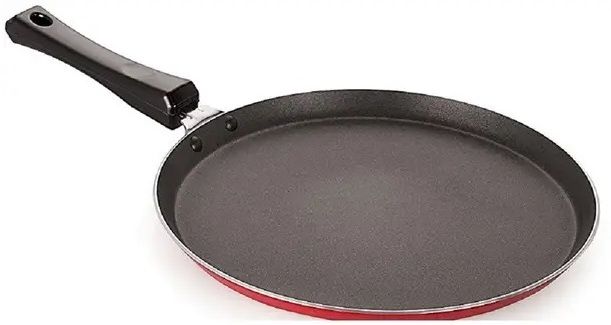 Non-Stick Dosa Tawa – Lightweight Aluminium Pan with Extra-Long Handle Tawa 26.5 cm diameter with Lid-image-41