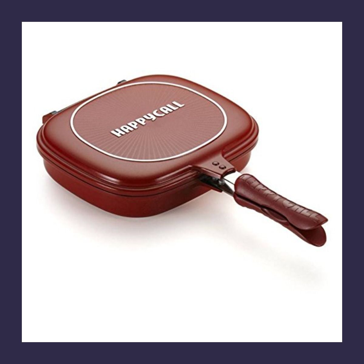 Double Sided Multi Purpose Nonstick Grill Pan with Strong Magnetic Handles.16 Fry Pan 43 cm diameter with Lid 1 L capacity-image-25