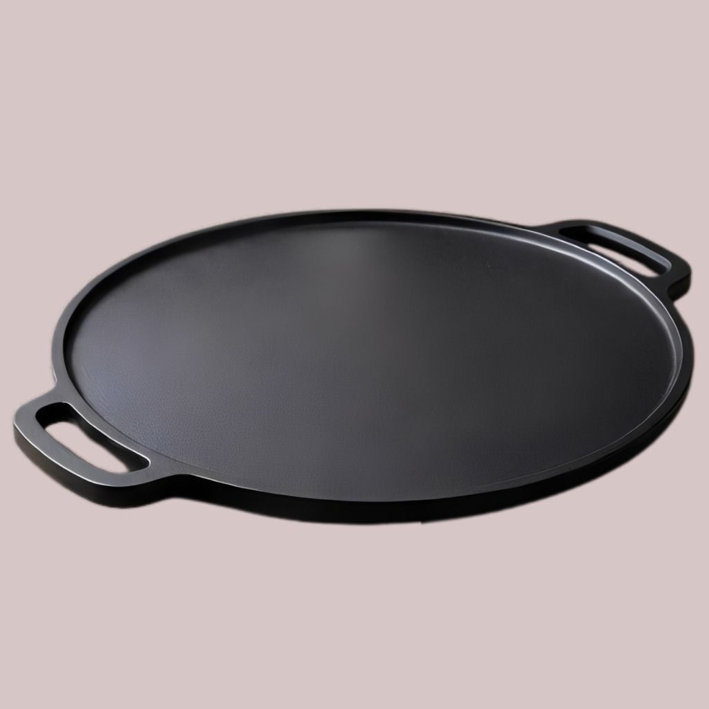 Round Multi Purpose Kitchen Tawa with Strong Grip Handles Tawa 30 cm diameter with Lid-image-28