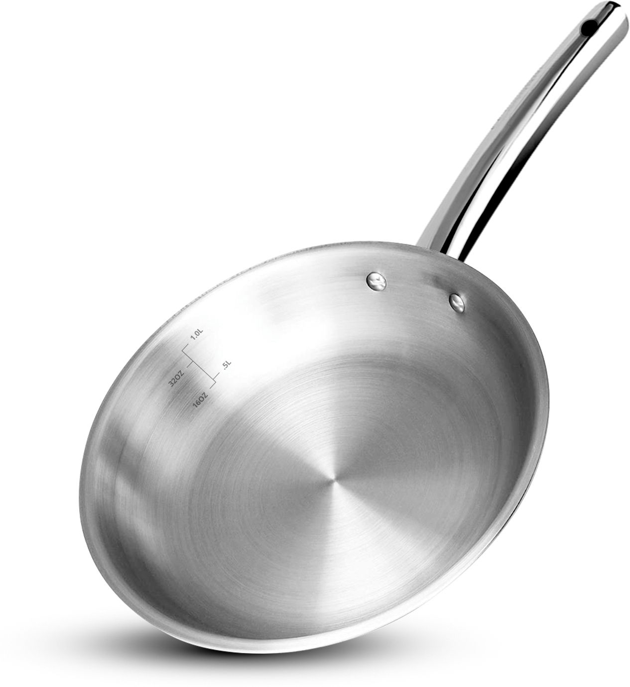 BE Essentials Tripro Triply Stainless Steel Fry Pan 24 cm diameter 2 L capacity