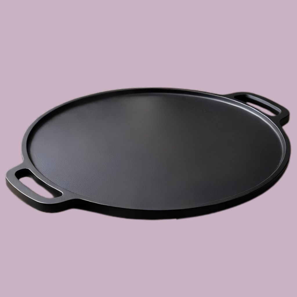 velvora Heavy Duty Flat Surface Pan for Fast Home Cooking Tawa 30 cm diameter with Lid-picture-40