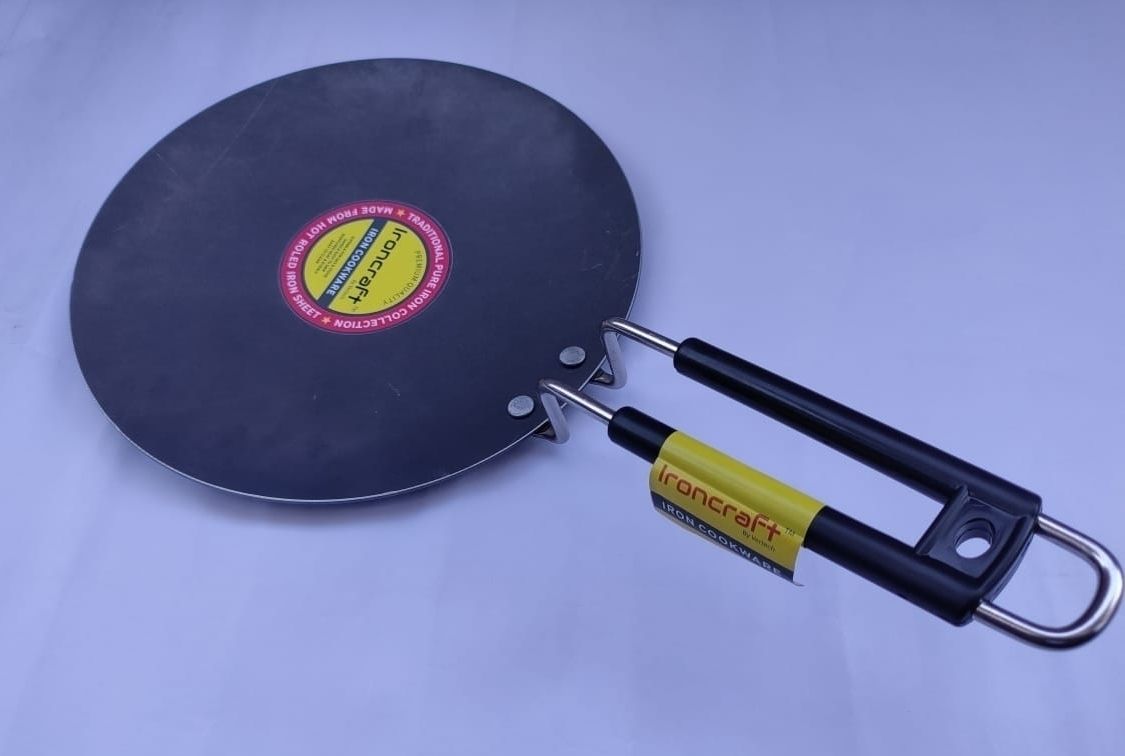 kdep Ironcraft Roti Tawa Non Stick Iron Chapati Tawa Tawa 24 cm diameter-picture-25