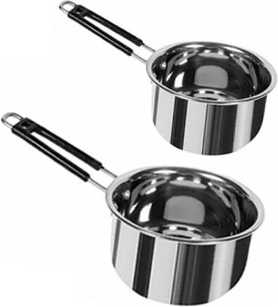 Stainless Steel Naturally Non-stick Induction & Gas Compatible Milk/Tea Pan Sauce Pan 14 cm, 16 cm diameter 1 L, 1.5 L capacity-image-19