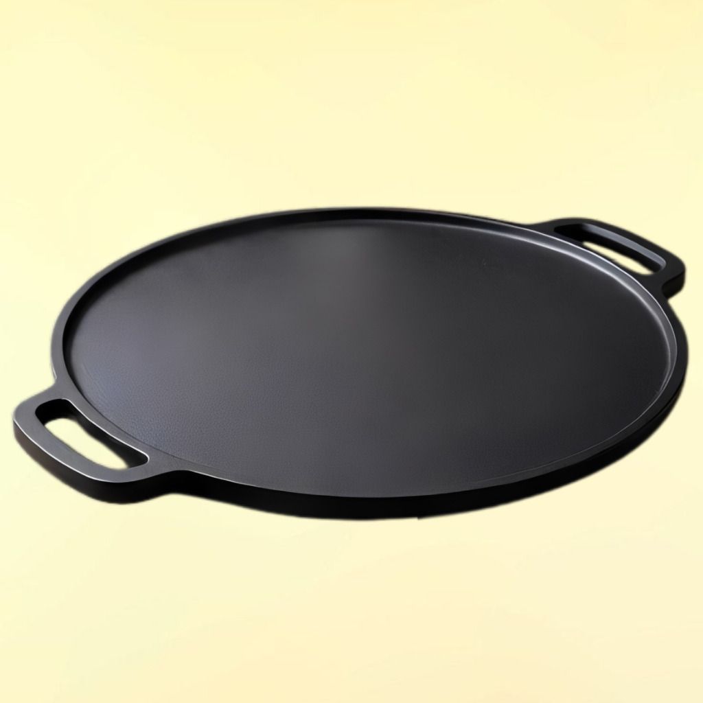 velvora Premium Heavy Duty Cooking Plate with Easy Grip Handles Tawa 30 cm diameter with Lid-picture-22
