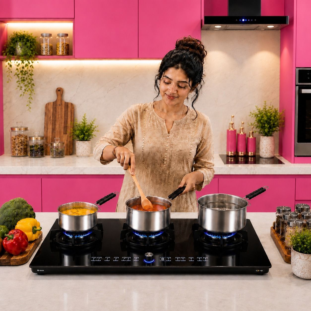 Induction Base Stainless Steel Saucepan Set 3 Pcs Heat Resistant Handle Sauce Pan 14 cm, 16 cm, 18 cm diameter 1 L, 1.5 L, 2 L capacity-image-43