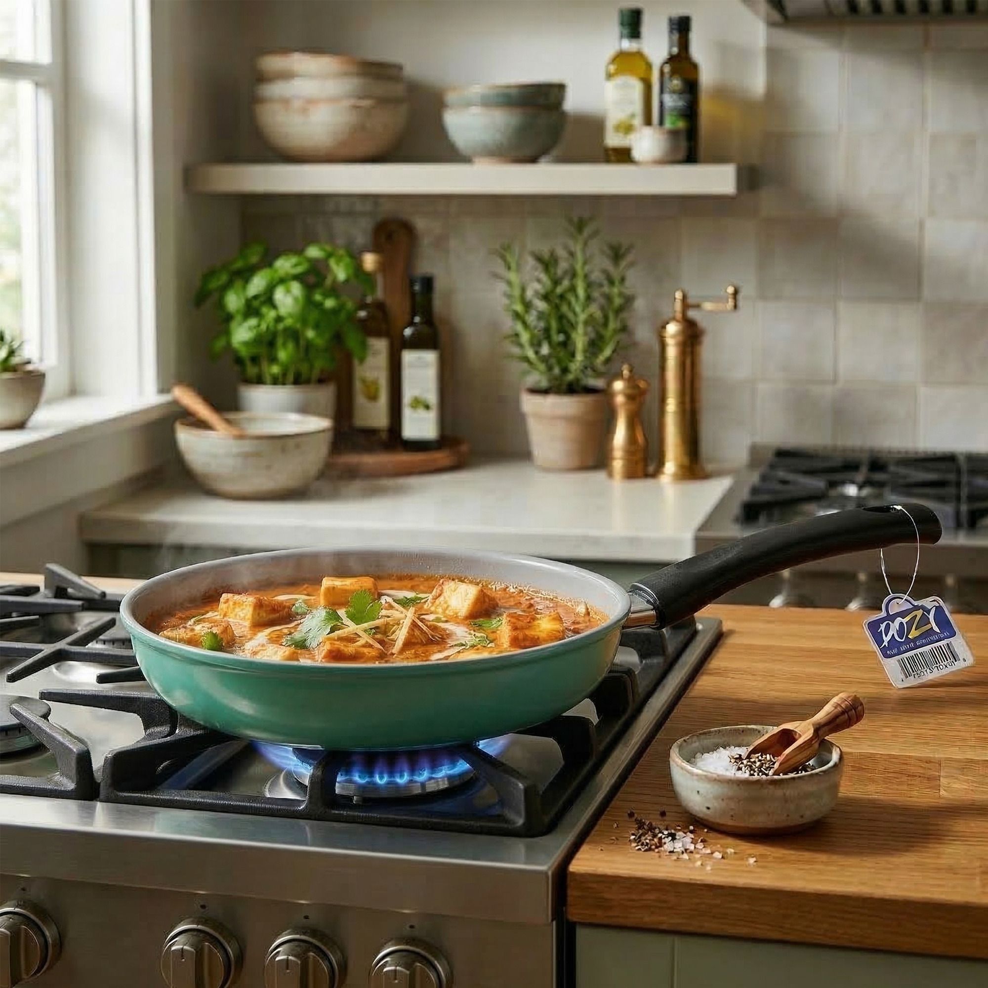 Heritage Teal 23cm Ceramic Frypan Fry Pan 23 cm diameter 1.5 L capacity-image-9