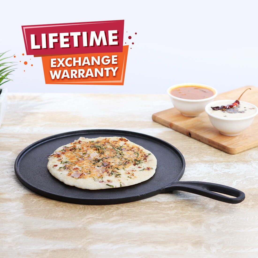 wonderchef Forza Pre-seasoned Dosa Tawa 27 cm diameter-picture-41
