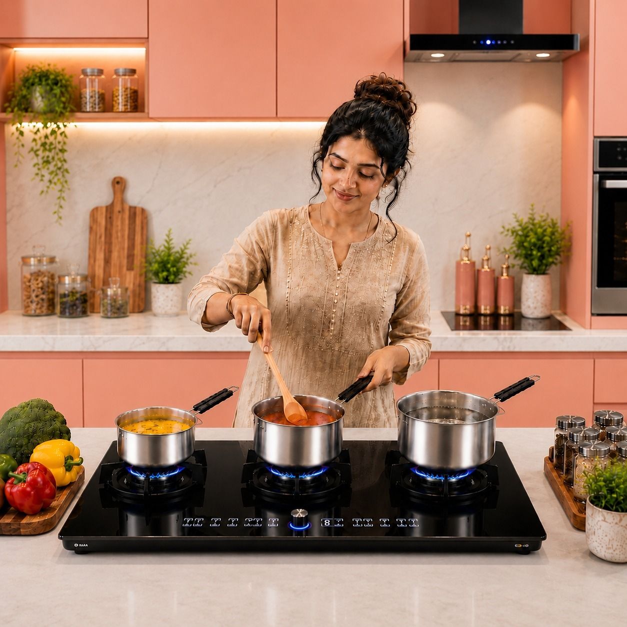 Stainless Steel Milk Sauce Pan Set Premium Kitchen Combo Sauce Pan 14 cm, 16 cm, 18 cm diameter 1 L, 1.5 L, 2 L capacity-image-26