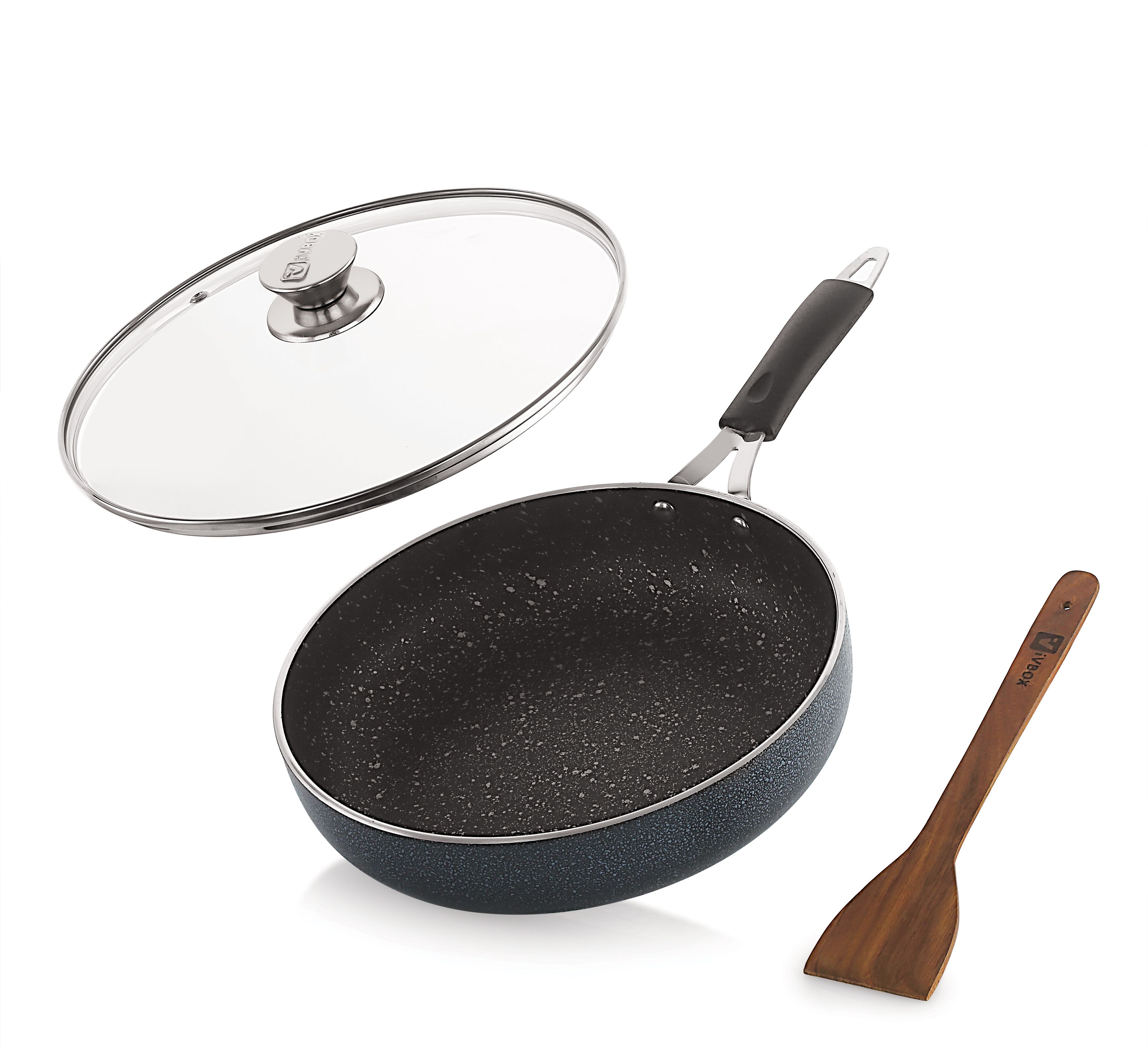 Ruf-Tuf 3mm Thick Non-Stick induction Base Fry Pan 24 cm diameter with Lid 1.5 L capacity-image-13