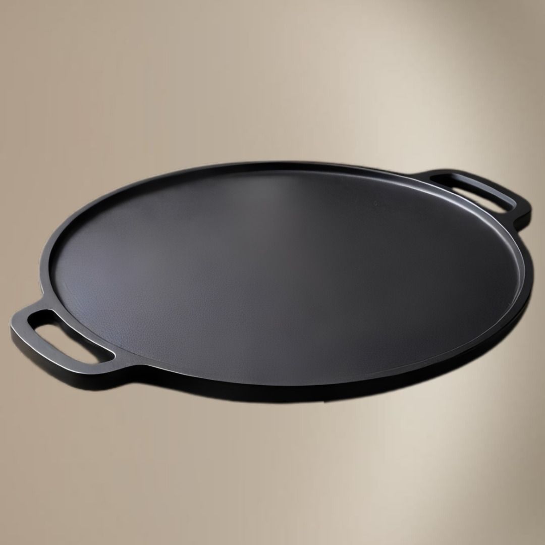 velvora Elite Flat Cooking Plate with Ergonomic Handles Tawa 30 cm diameter with Lid-picture-43