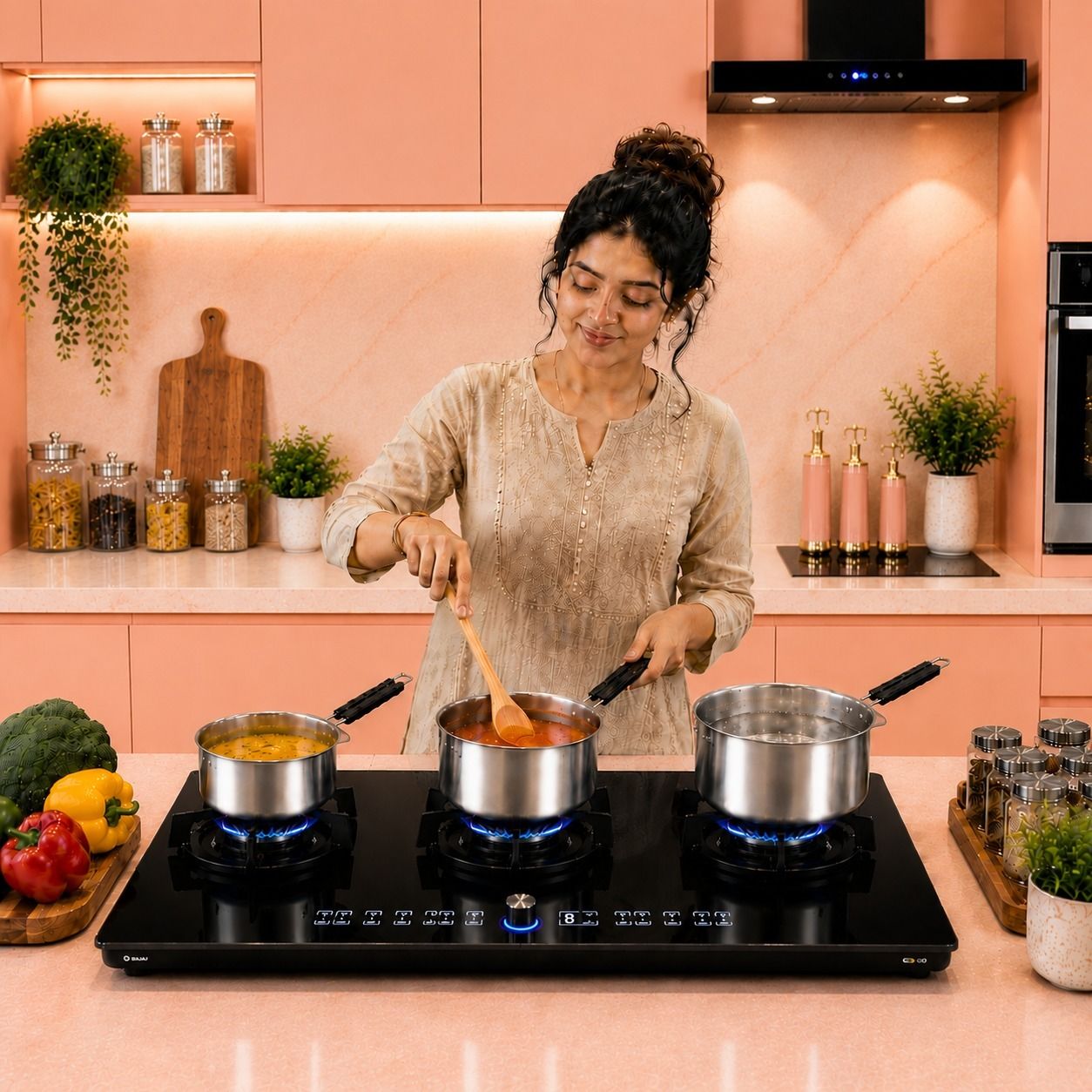 Stainless Steel Cooking Pan Set 3 Pcs Gas Induction Base Sauce Pan 14 cm, 16 cm, 18 cm diameter 1 L, 1.5 L, 2 L capacity-image-21