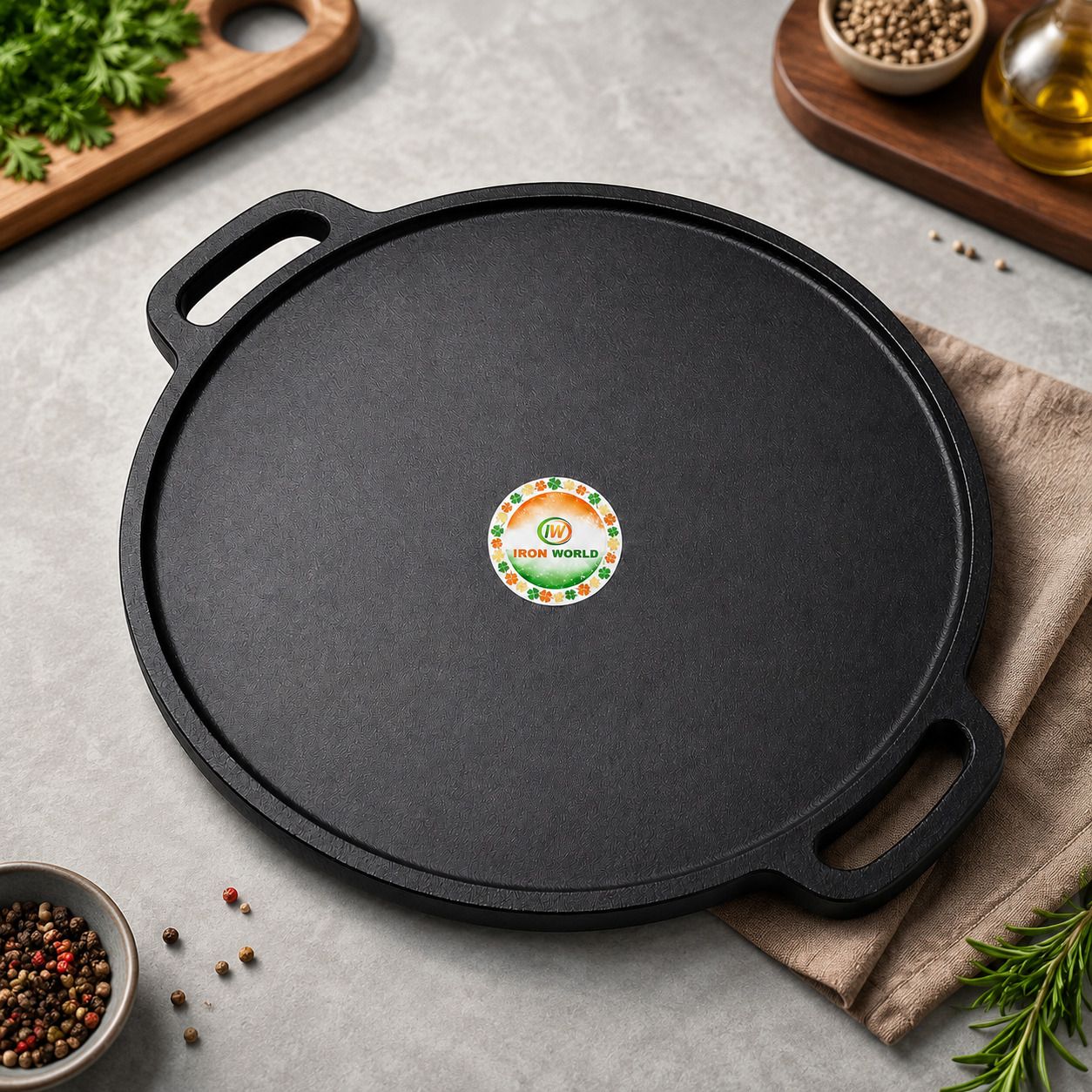 ironworld Tawa 30 cm diameter with Lid-picture-5