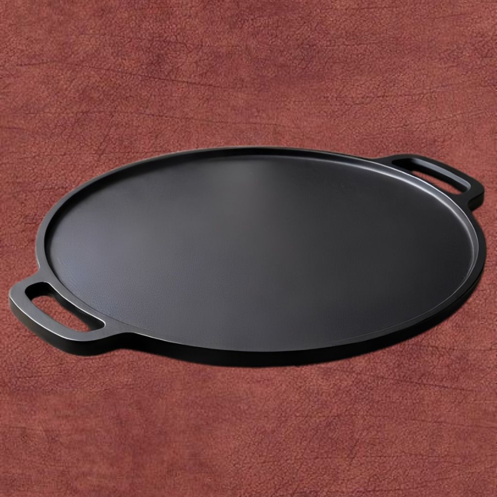 Premium Multi Purpose Flat Cooking Pan with Wide Surface Tawa 30 cm diameter with Lid-image-28