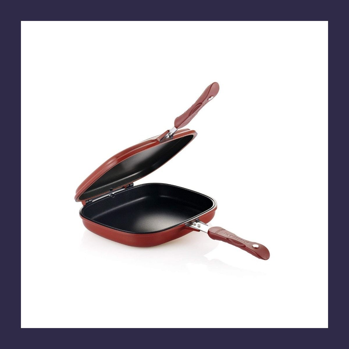 Nonstick Double Sided Multi Purpose Nonstick Pan, Omelette Pan.17 Fry Pan 43 cm diameter with Lid 1 L capacity-image-40