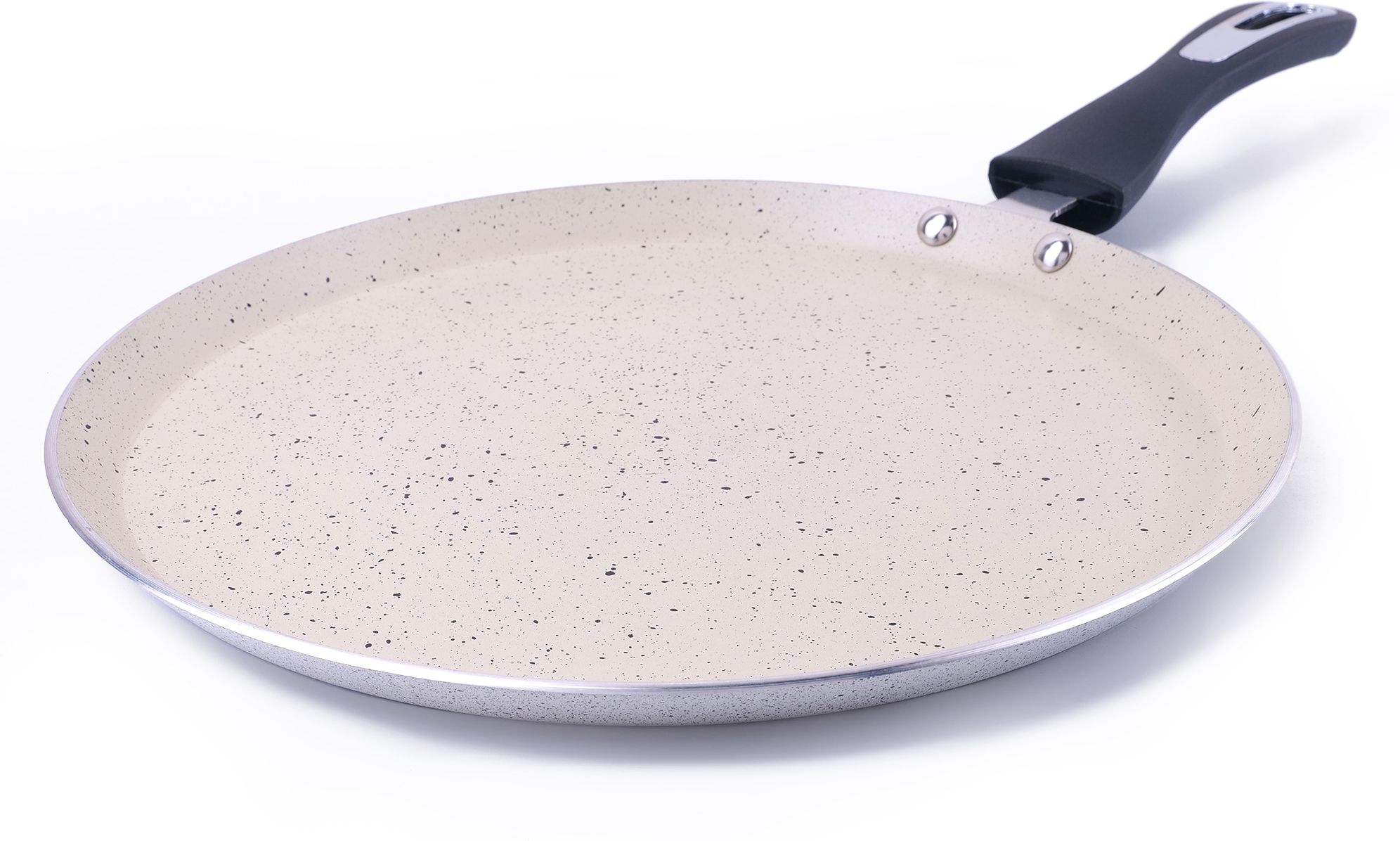 Granite Non-Stick Dosa Tawa 24cm /Induction Base with Stylist Handle /Off white Tawa 24 cm diameter-image-21