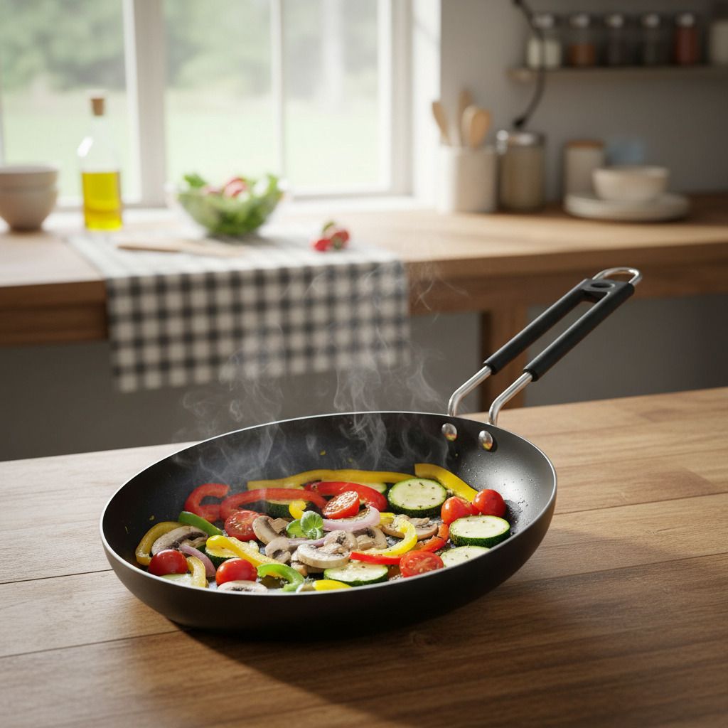 Pure Iron Fry Pan with Strong SS Wire Handle Fry Pan 20 cm diameter 1 L capacity-image-6
